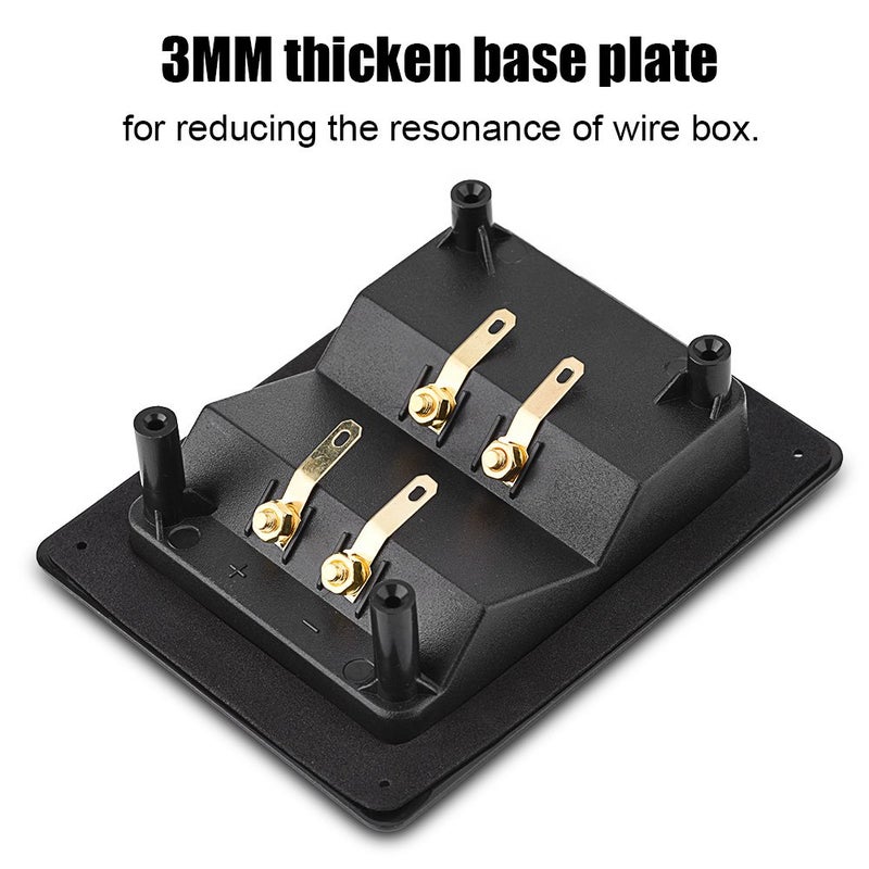 ZERONE 4-Way Speaker Box Terminal, 4 Copper Binding Post Terminal Cable Connector Speaker Box Subwoofer Plug - Image 5
